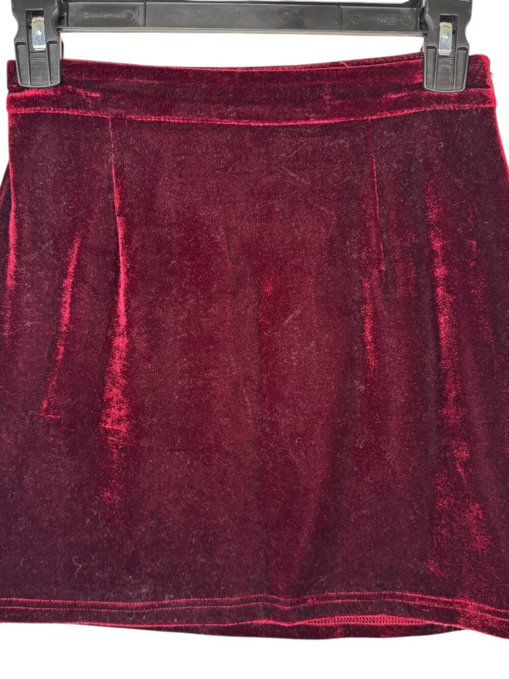 Tobi Burgundy Crushed Velvet Mini Skirt Goth Punk Emo Alternative Y2k Grunge XS